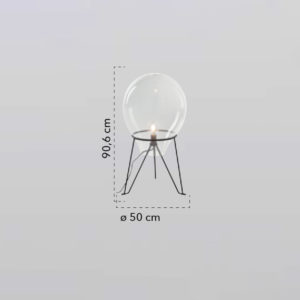 Lampada da tavolo disegno tecnico Azuma L52