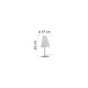 Lampada da tavolo disegno tecnico Ermes LG1