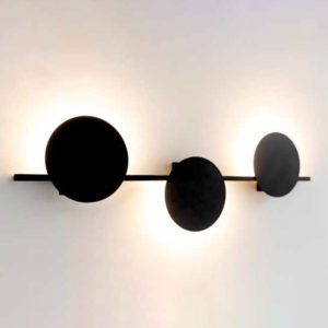 Lampada da parete Eris 3 nero Mantra Illuminazione luceledcom