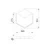 Lampada da parete Kubick Nero 26W Disegno tecnico Mantra Illuminazione luceledcom