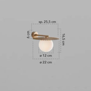 Lampada da parete disegno tecnico Chaplin AP