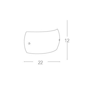 Lampada da parete disegno tecnico Vanity AP Arredo Luce Design luceledcom