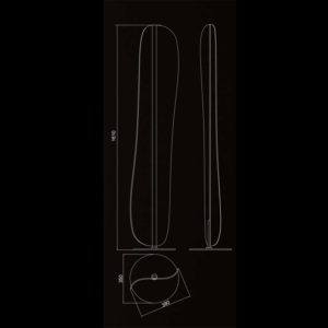 Lampada da terra Bianca Disegno tecnico Mantra illuminazione luceledcom
