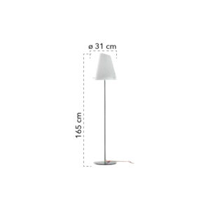 Lampada da terra disegno tecnico Ermes PT