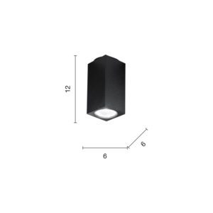 Lampada a soffitto Aloa Disegno tecnico Ondaluce luceledcom