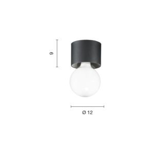 Lampada a soffitto Bow Disegno tecnico Ondaluce luceledcom