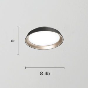 Lampada a soffitto Idra PC Disegno tecnico Ondaluce luceledcom