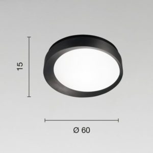 Lampada a soffitto Lira MD Disegno tecnico Ondaluce luceledcom