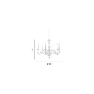 Lampada a sospensione Agata_6 Disegno tecnico Ondaluce luceledcom