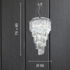 Lampada a sospensione Alexander GR Disegno tecnico Ondaluce luceledcom
