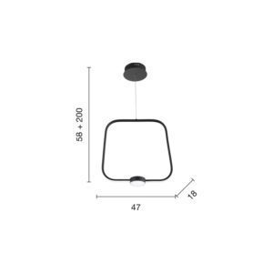 Lampada a sospensione Alfa GR Disegno tecnico Ondaluce luceledcom