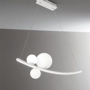 Lampada a sospensione Altalena Bianco ambientazione ondaluce luceledcom
