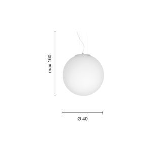 Lampada a sospensione Area 40 Disegno tecnico Ondaluce luceledcom