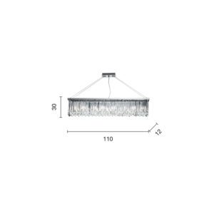 Lampada a sospensione Batida GR Disegno tecnico Ondaluce luceledcom