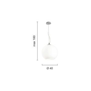 Lampada a sospensione Bola 40 Disegno tecnico Ondaluce luceledcom
