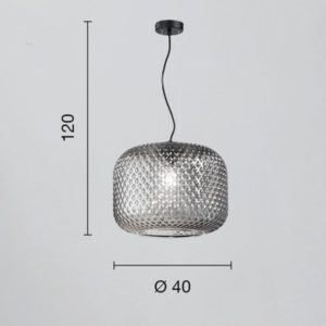 Lampada a sospensione Brandy disegno tecnico Ondaluce luceledcom