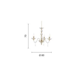 Lampada a sospensione Brigida_3 Disegno tecnico Ondaluce luceledcom