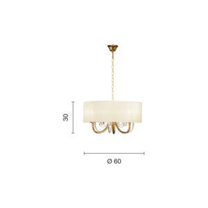 Lampada a sospensione Castro_3 Disegno tecnico Ondaluce luceledcom