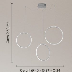 Lampada a sospensione Circus Disegno tecnico Ondaluce luceledcom