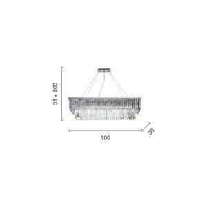 Lampada a sospensione Daiquiri GR Disegno tecnico Ondaluce luceledcom
