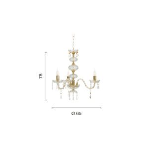 Lampada a sospensione Dallas 8 Disegno tecnico ondaluce luceledcom