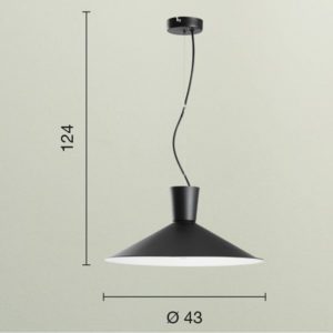 Lampada a sospensione Elio Disegno tecnico Ondaluce luceledcom