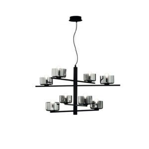 Lampada a sospensione Figaro 8 Nero Ondaluce luceledcom_