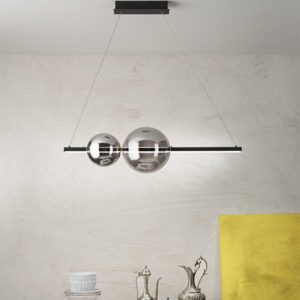Lampada a sospensione Fufi ambientazione nero Ondaluce luceledcom