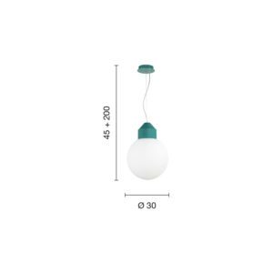 Lampada a sospensione Giulia Disegno tecnico Ondaluce luceledcom