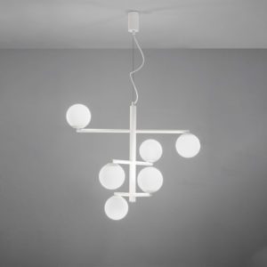 Lampada a sospensione Gizah ambientazione Bianco Ondaluce luceledcom