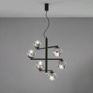 Lampada a sospensione Gizah ambientazione Nero Ondaluce luceledcom