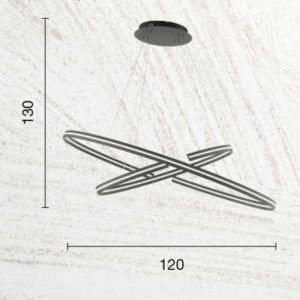 Lampada a sospensione Ics Disegno tecnico ondaluce luceledcom
