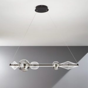 Lampada a sospensione Kirk Nero Ondaluce luceledcom