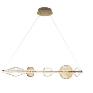 Lampada a sospensione Kirk Oro Ondaluce luceledcom