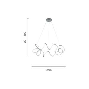 Lampada a sospensione Lap GR Disegno tecnico luceledcom