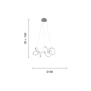 Lampada a sospensione Lap PC Disegno tecnico luceledcom