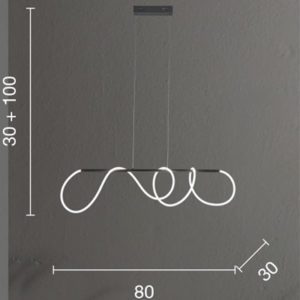 Lampada a sospensione Line PC Disegno tecnico Ondaluce luceledcom