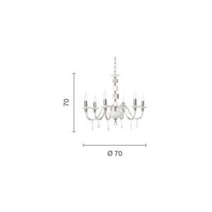 Lampada a sospensione Livia_6 Disegno tecnico Ondaluce luceledcom