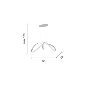 Lampada a sospensione Lumen Disegno tecnico Ondaluce luceledcom