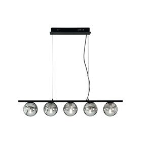 Lampada a sospensione Monile 5 Nero ondaluce luceledcom