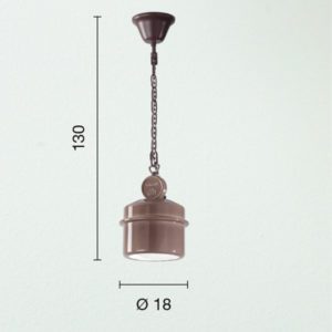 Lampada a sospensione Oil Disegno tecnico Ondaluce luceledcom
