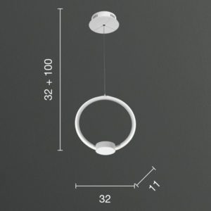 Lampada a sospensione Omega PC Disegno tecnico Ondaluce luceledcom