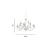 Lampada a sospensione Ravel 12 Disegno tecnico Ondaluce luceledcom