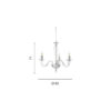 Lampada a sospensione Ravel 3 Disegno tecnico Ondaluce luceledcom