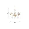 Lampada a sospensione Roxanne 5 Disegno tecnico ondaluce luceledcom