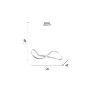Lampada a sospensione Spark 95 Disegno tecnico Ondaluce luceledcom