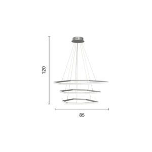 Lampada a sospensione Stardust-3 Disegno tecnico Ondaluce luceledcom