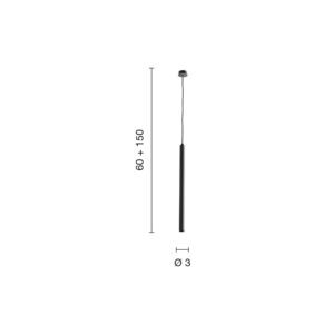 Lampada a sospensione Tube Disegno tecnico Ondaluce luceledcom