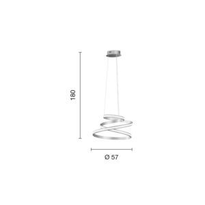 Lampada a sospensione Vuelta Disegno tecnico Ondaluce luceledcom