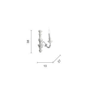 Lampada da parete Agata_1 Disegno tecnico Ondaluce luceledcom